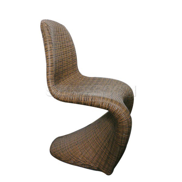 Verner Panton Style Chair - Rattan - Stackable Chair