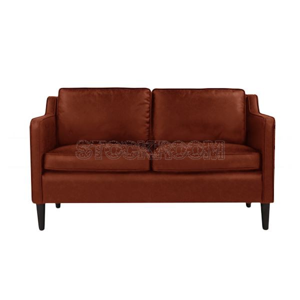 Veronica Contemporary Fabric / Leather Sofa - 2 Seater