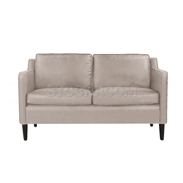 Veronica Contemporary Fabric / Leather Sofa - 2 Seater