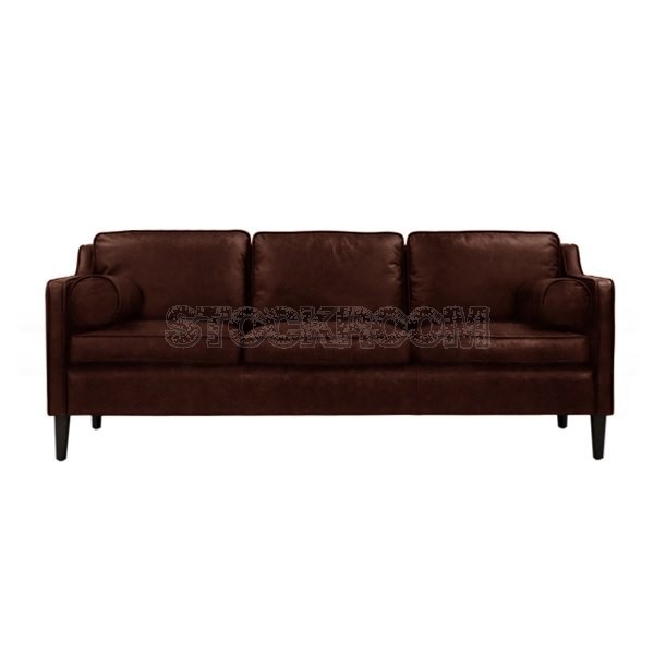 Veronica Contemporary Fabric / Leather Sofa - 3 Seater