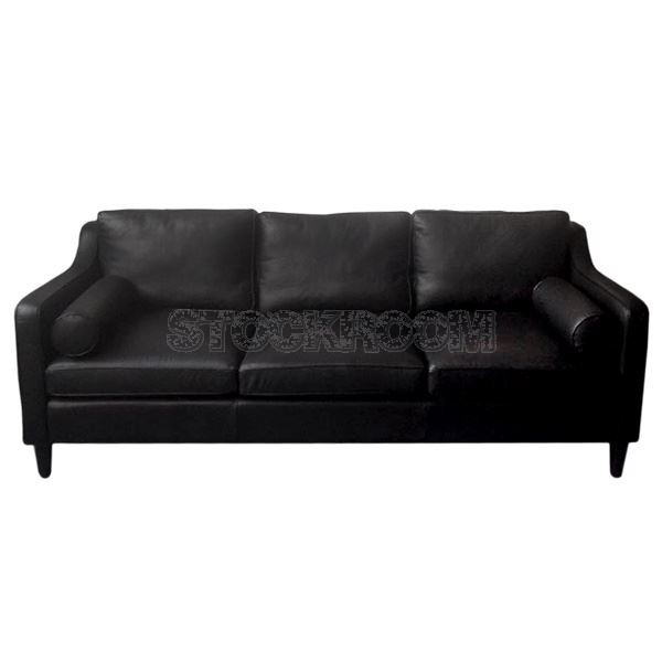 Veronica Contemporary Fabric / Leather Sofa - 3 Seater