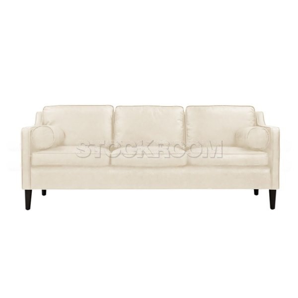 Veronica Contemporary Fabric / Leather Sofa - 3 Seater