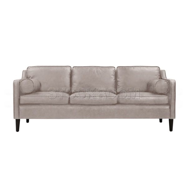 Veronica Contemporary Fabric / Leather Sofa - 3 Seater