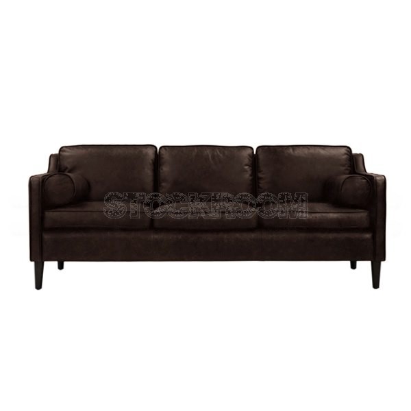 Veronica Contemporary Fabric / Leather Sofa - 3 Seater