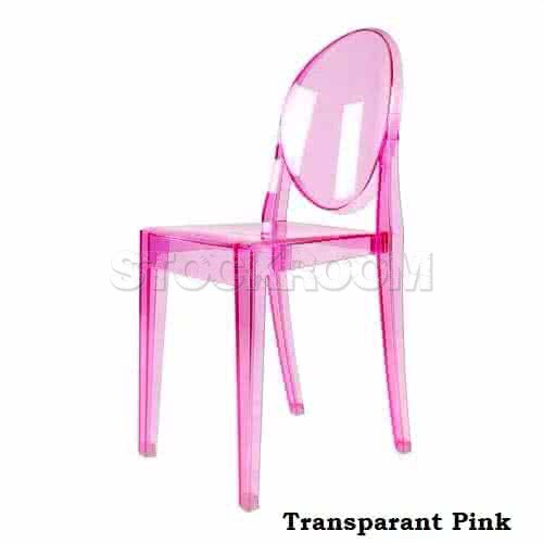 Victoria Ghost Style Chair / Stackable Dining Chair