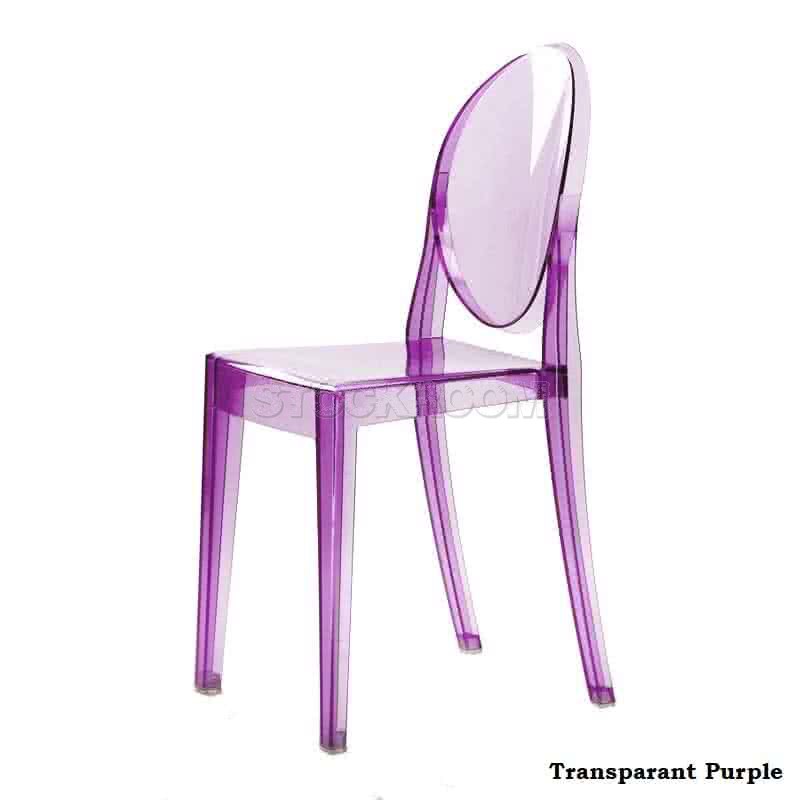 Victoria Ghost Style Chair / Stackable Dining Chair