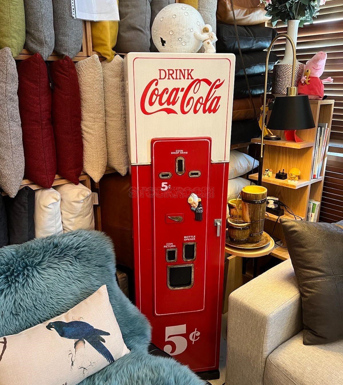 Vintage Coca-Cola Vending Machine Cabinet in Wood