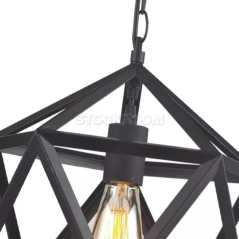 Vintage Industrial Style Cage Pendant Lamp