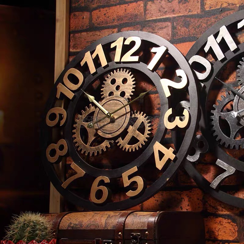 Vintage Style Retro Rustic Wall Clock