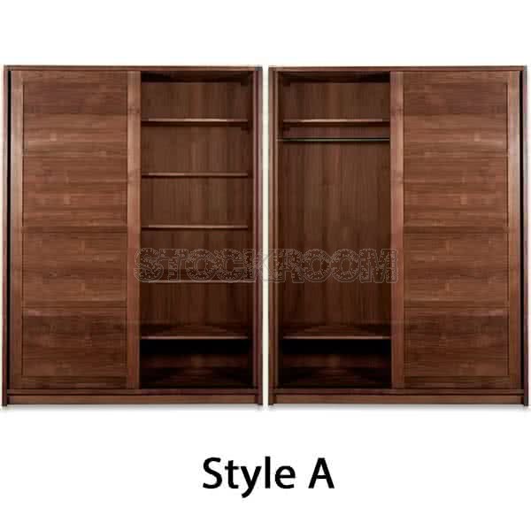 Benti Solid Oak Sliding Door Wardrobe