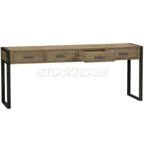 Waltner Loft Style Console Table with Drawers