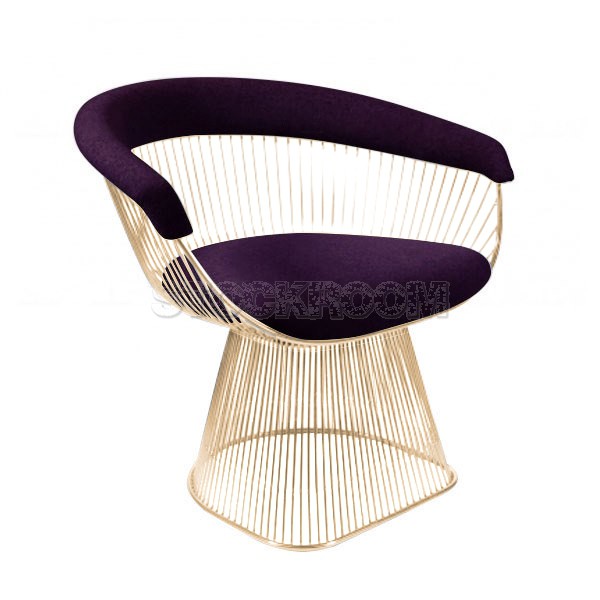 Warren Platner Style Gold Wire Dining Chair