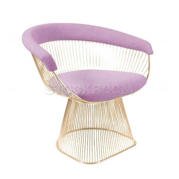 Warren Platner Style Gold Wire Dining Chair