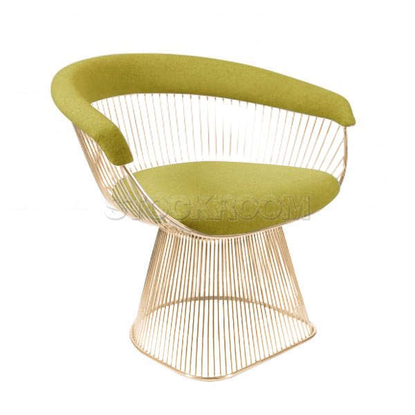 Warren Platner Style Gold Wire Dining Chair