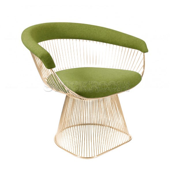 Warren Platner Style Gold Wire Dining Chair