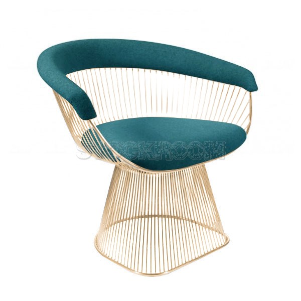 Warren Platner Style Gold Wire Dining Chair