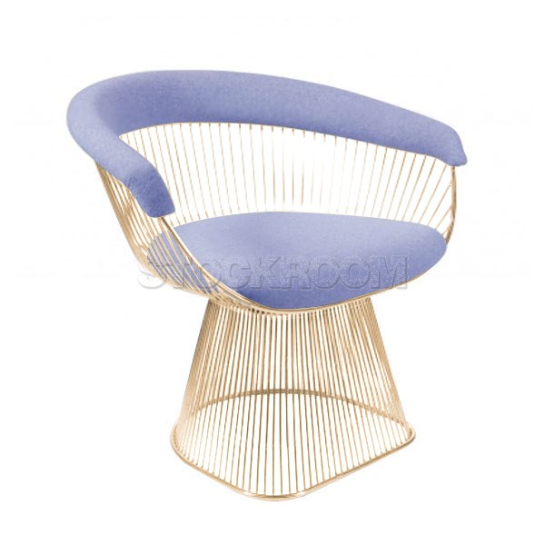 Warren Platner Style Gold Wire Dining Chair