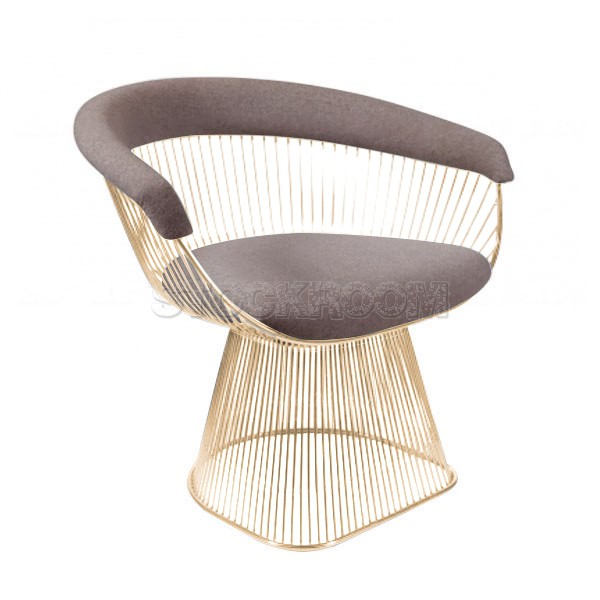 Warren Platner Style Gold Wire Dining Chair