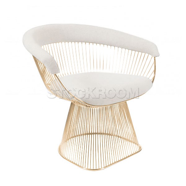 Warren Platner Style Gold Wire Dining Chair