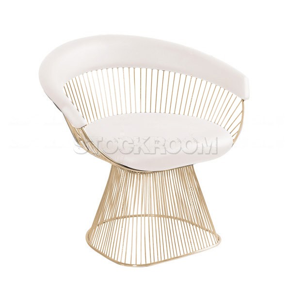 Warren Platner Style Gold Wire Dining Chair