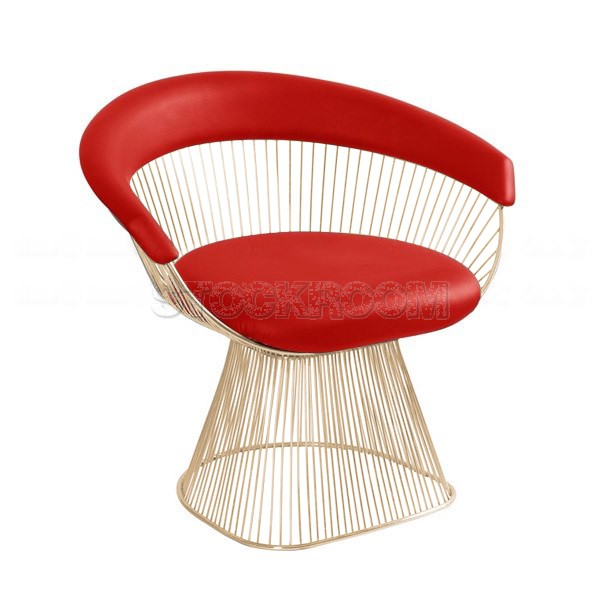 Warren Platner Style Gold Wire Dining Chair