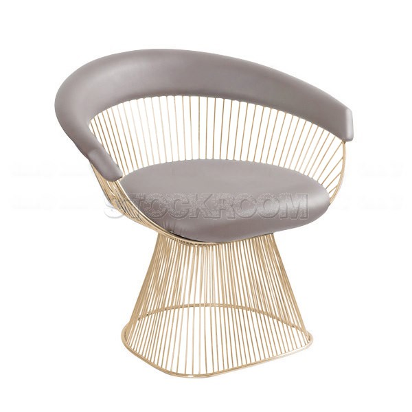 Warren Platner Style Gold Wire Dining Chair