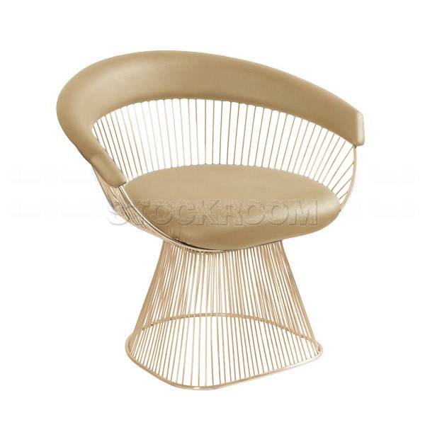 Warren Platner Style Gold Wire Dining Chair