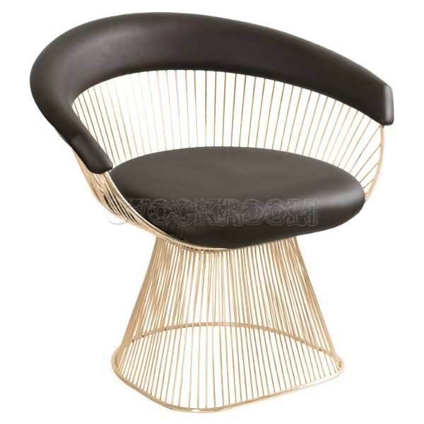 Warren Platner Style Gold Wire Dining Chair