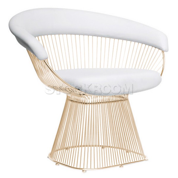 Warren Platner Style Gold Wire Dining Chair