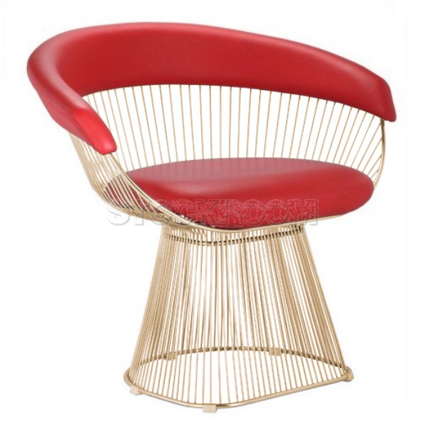 Warren Platner Style Gold Wire Dining Chair