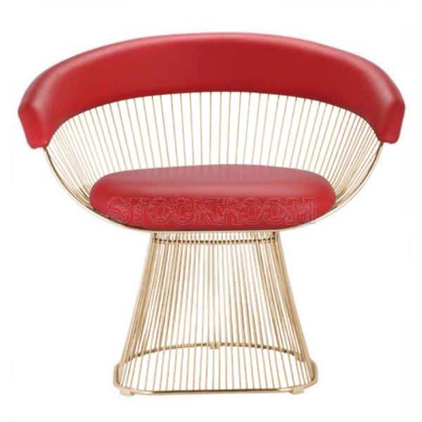 Warren Platner Style Gold Wire Dining Chair