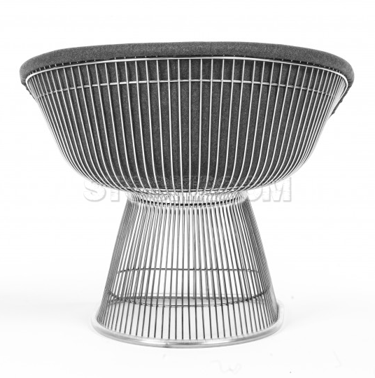 Warren Platner Style Wire Dining Chair upholstered