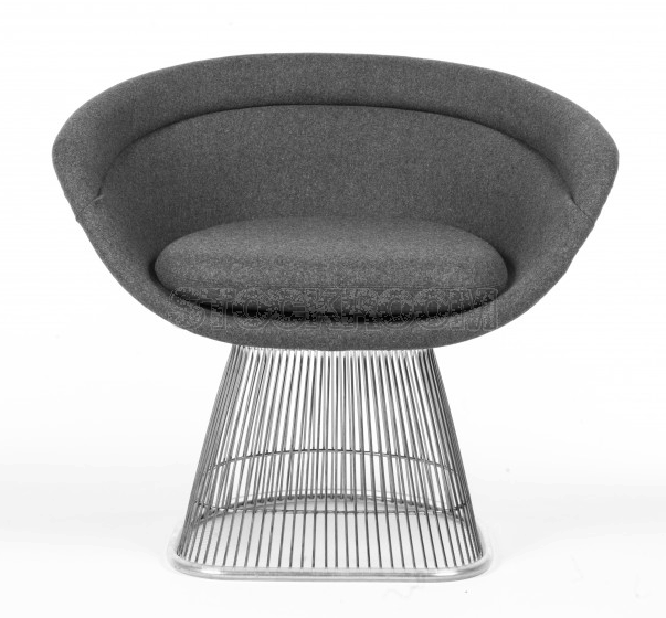 Warren Platner Style Wire Dining Chair upholstered