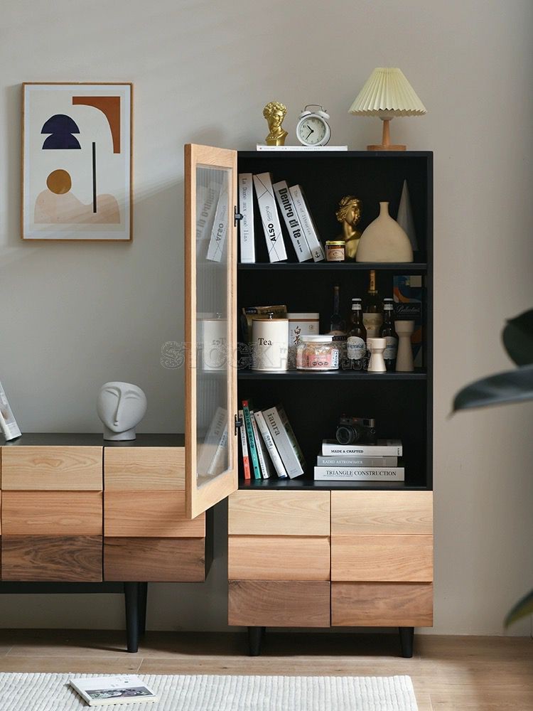 Waylon Scandinavian Storage Cabinet - Tall