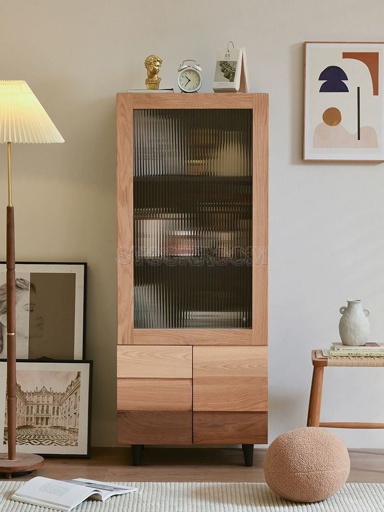 Waylon Scandinavian Storage Cabinet - Tall