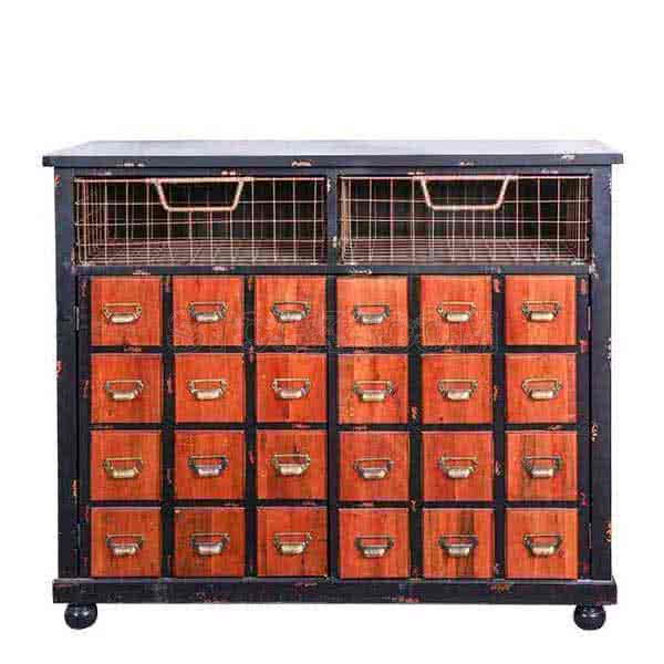 Balam Solid Wood Chest of 24 Drawers