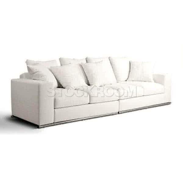 Vella Fabric Feather Down Sofa - 3 seater