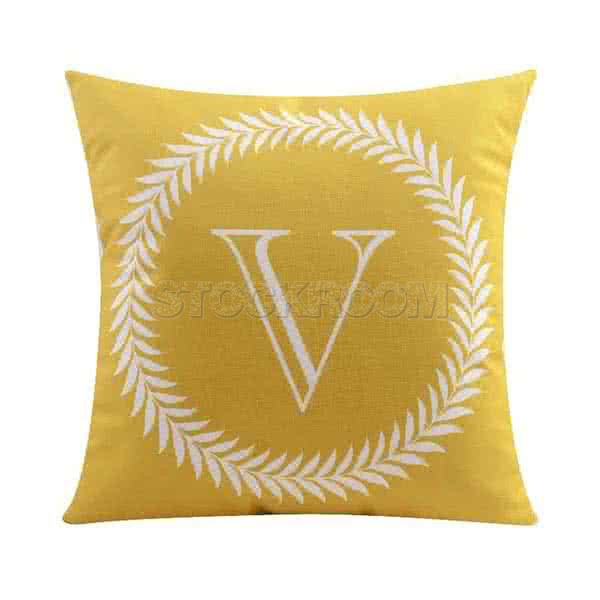 Letter V Decoration Cushion
