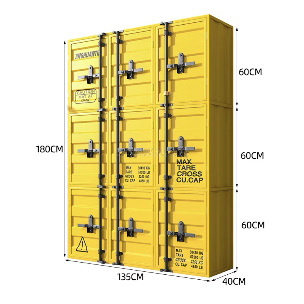 Willock Industrial Cargo Style Storage Cabinet / Wardrobe