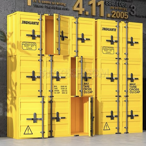 Willock Industrial Cargo Style Storage Cabinet / Wardrobe