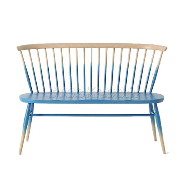 Windsor Style Highback Solid Wood Bench