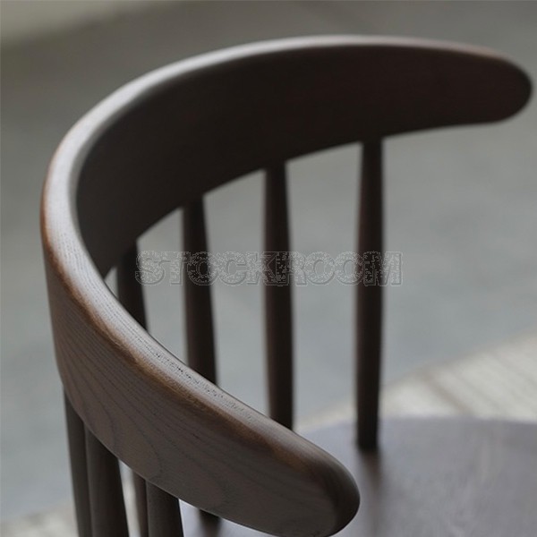 Windsor Style Solid Wood Mid-back Dining Chair