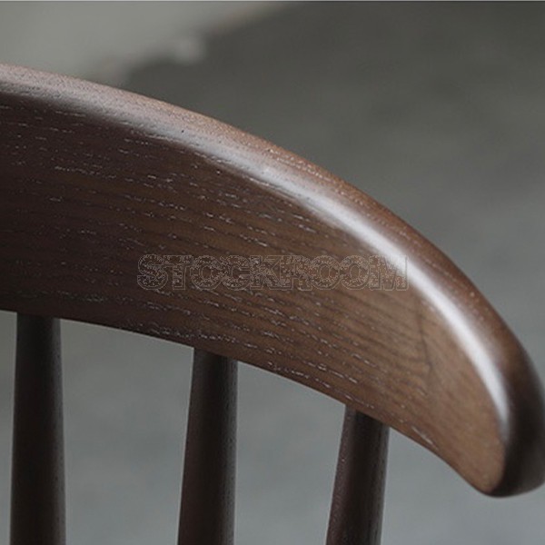 Windsor Style Solid Wood Mid-back Dining Chair