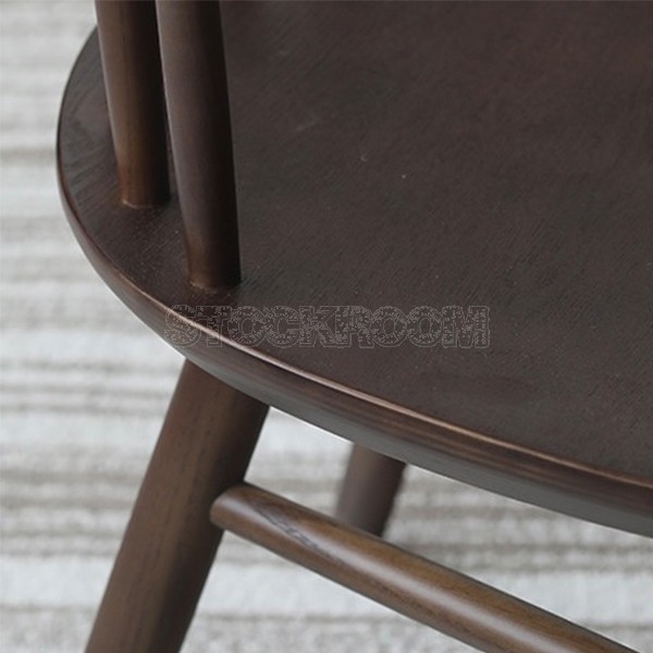 Windsor Style Solid Wood Mid-back Dining Chair