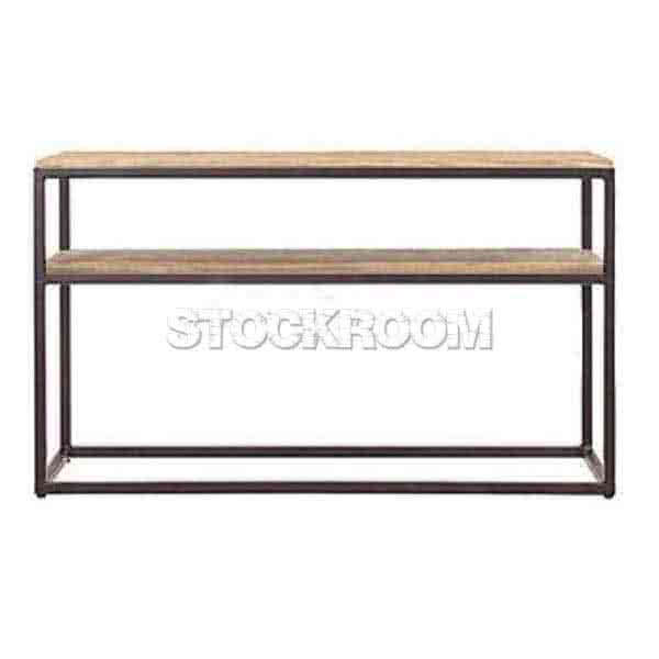 Xavi Industrial Console Table With Shelf