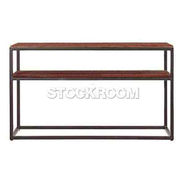 Xavi Industrial Console Table with Shelf