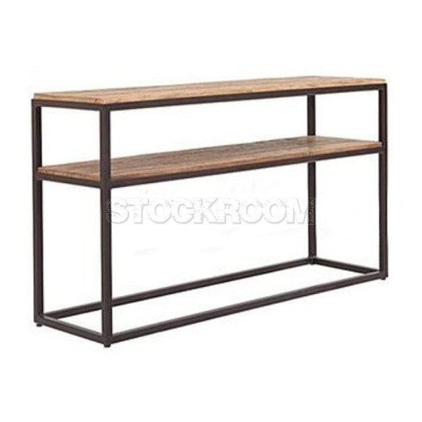 Xavi Industrial Console Table with Shelf