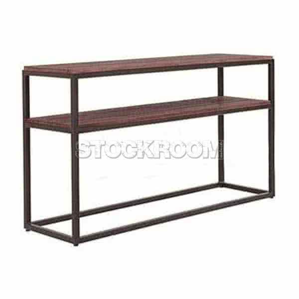 Xavi Industrial Console Table With Shelf