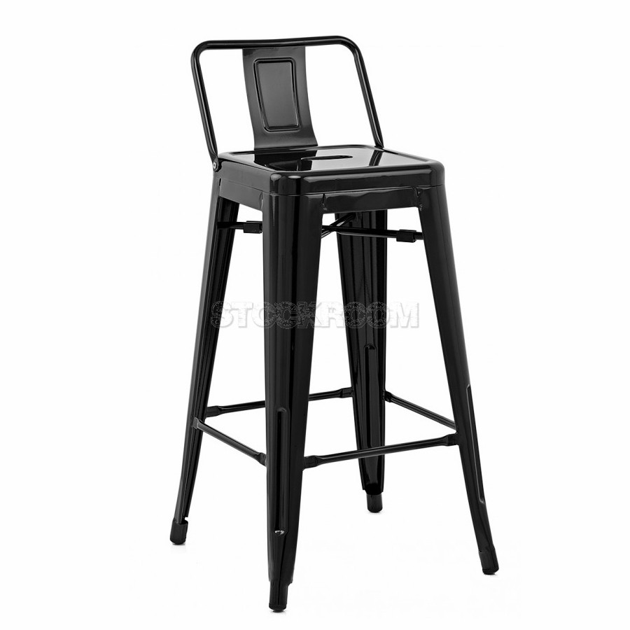 Xavier Pauchard Tolix Style Bar Stool - Mid-Back