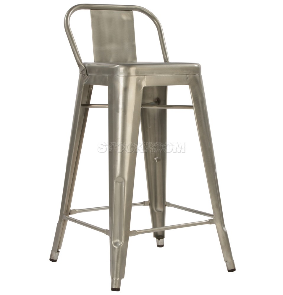 Xavier Pauchard Tolix Style Bar Stool - Mid-Back